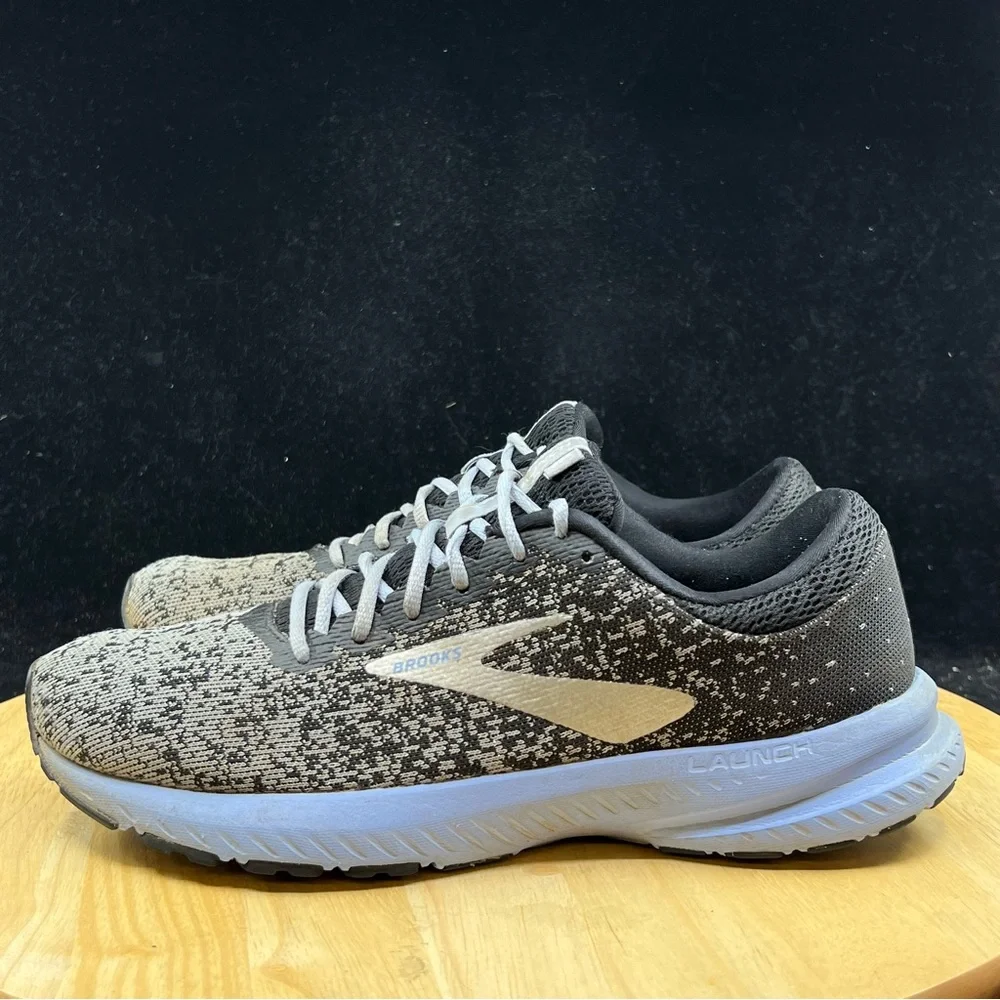 Brooks Launch 6 Women’s Gray Black Blue Mesh Running Shoes Sneakers Size 9